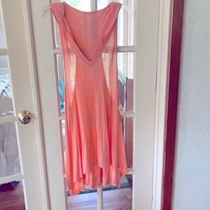 Racer sleeveless hoodie, color mango